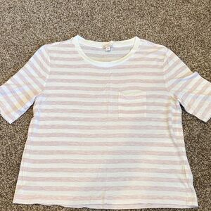 Gap women’s Striped striped  - Pink and White